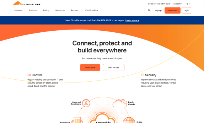 Cloudflare Homepage