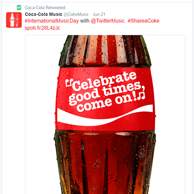 Coca Cola Tweet Example 3