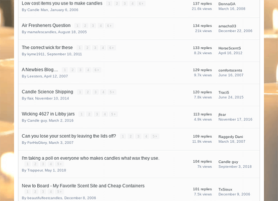 Craft server candle making forum