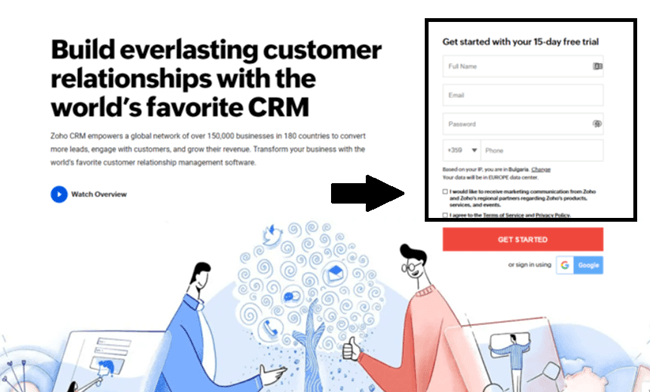 create your primary form