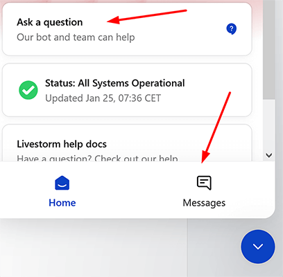 Customer support - Blue symbol