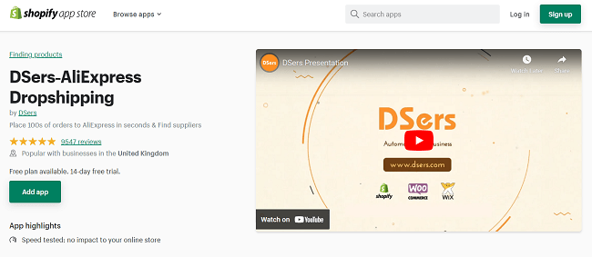 dsers aliexpress dropshipping homepage