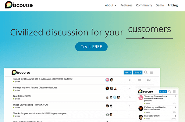 discourse homepage