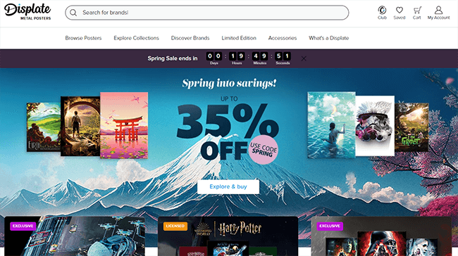 Displate Homepage