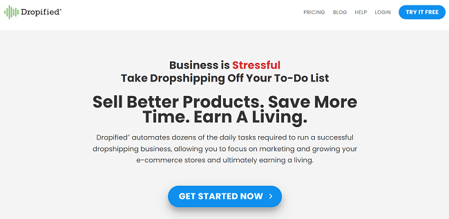 dropified homepage