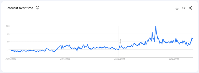 dropshipping interest over time