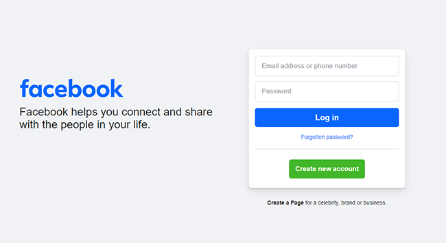 Facebook Homepage
