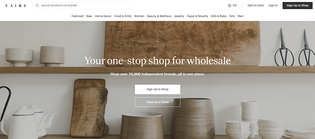faire homepage