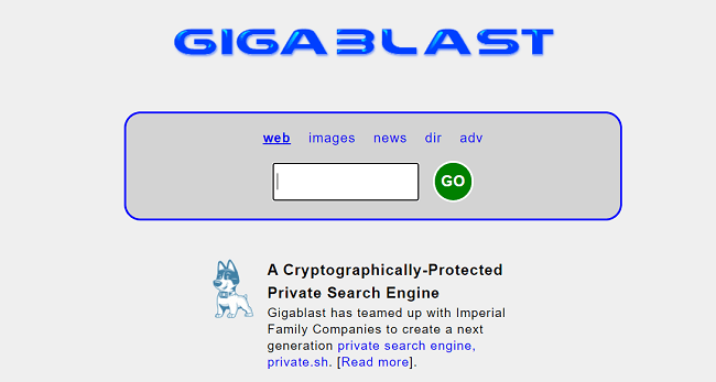 Gigablast Screenshot