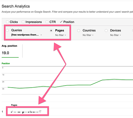 Google Search Console Pages