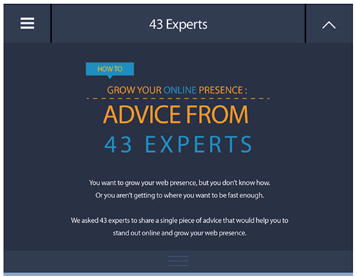 Group interview turned into an infographic