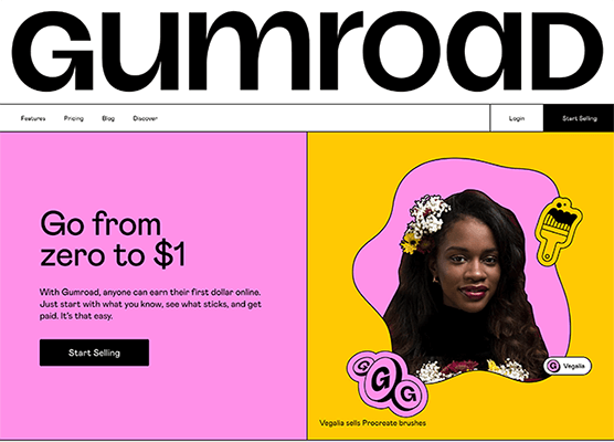Gumroad Homepage