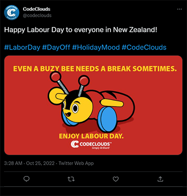 holiday posts example