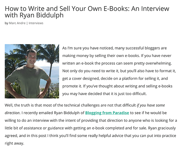 Interviews Ryan Biddulph Interview