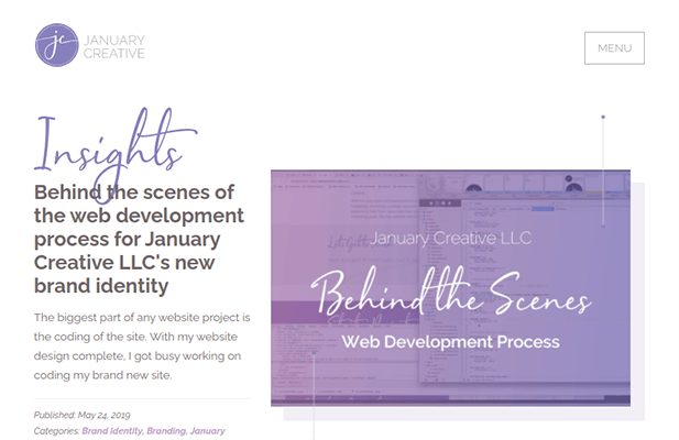 January creative behind the scenes