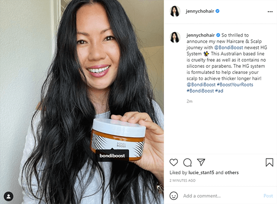 jenny cho hair how sponsorships work