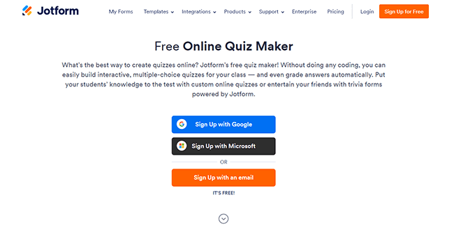 Jotform Homepage