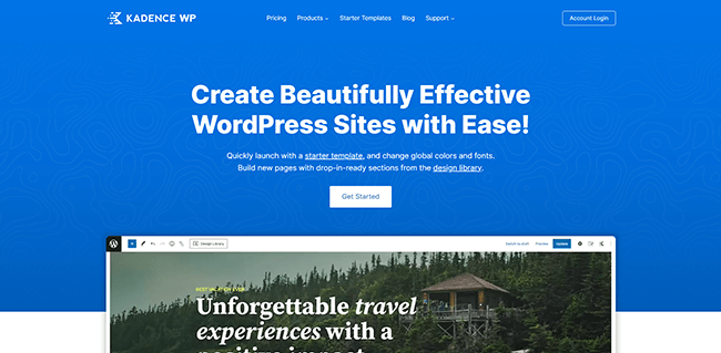 kadence wp homepage