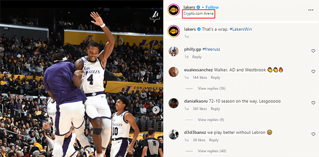 lakers instagram post
