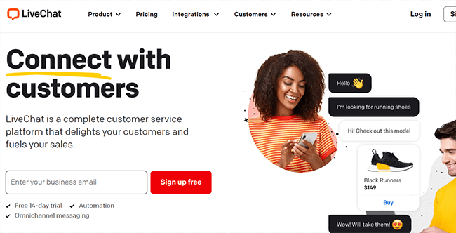 LiveChat Homepage