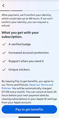meta verified available