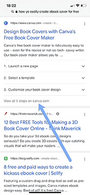 Mobile view rich snippet is interactive
