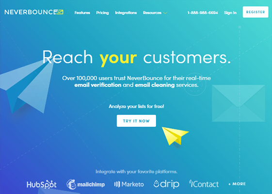 NeverBounce Homepage