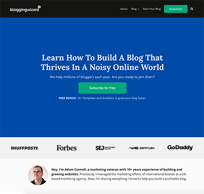 New design of Blogging Wizard