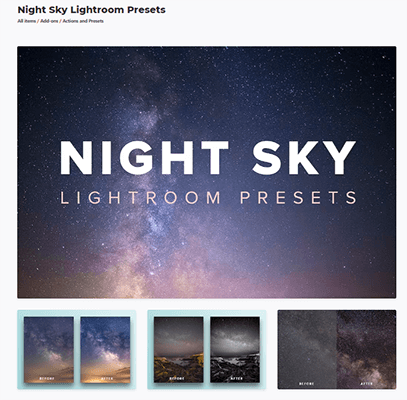 night sky preset pack