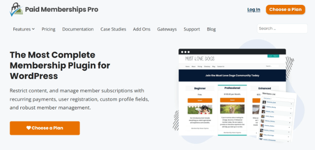 Paid Membership Pro Homepage
