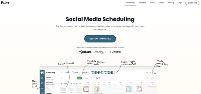 Pallyy Scheduling Homepage