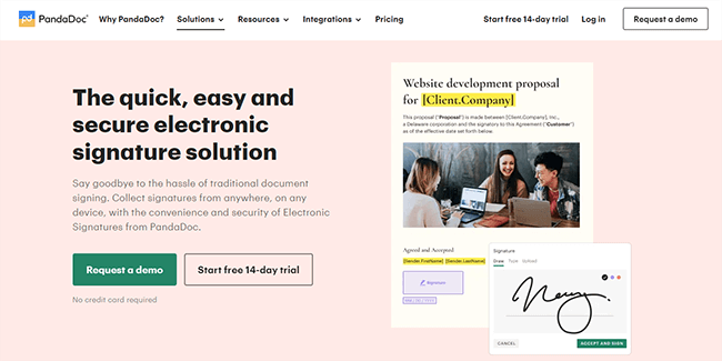 PandaDoc Homepage