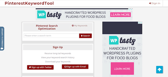 Pinterest keyword tool