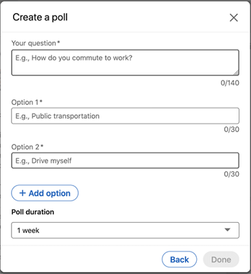 Polls on LinkedIn