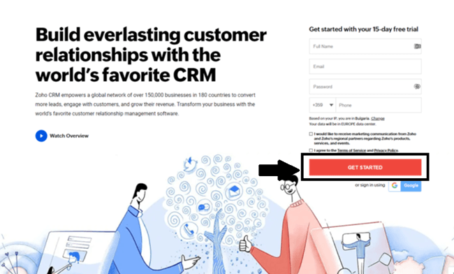 present your primary cta