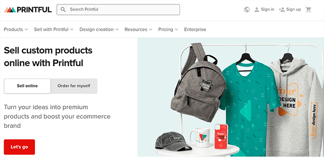 printful homepage