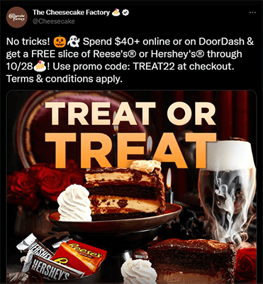 promo codes or sales example