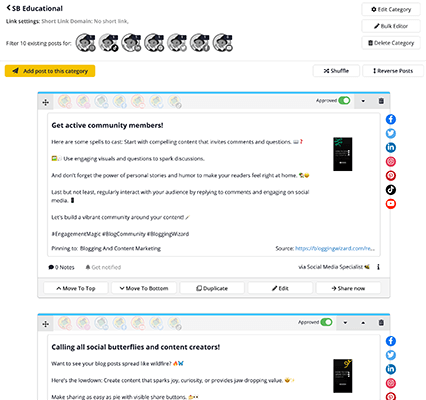Publishing content manually