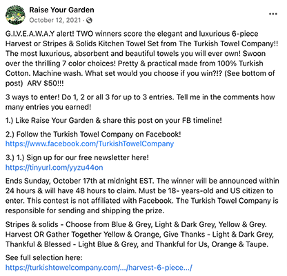 raise your garden posts facebook