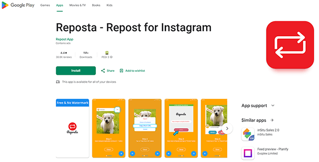 reposta homepage
