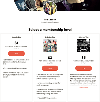 Rob Scallon patreon membership