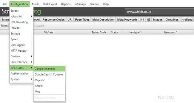 Run a content audit with Screaming Frog