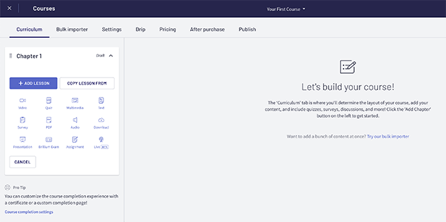 Sell online courses