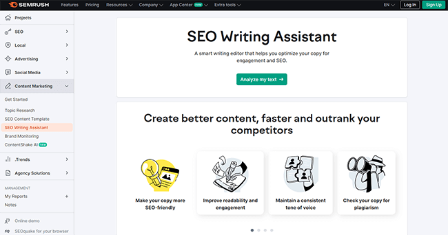 Semrush SEO Writing Assistant