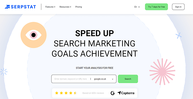 Serpstat Homepage