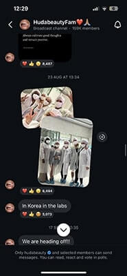 Share BTS - Hudabeautyfam