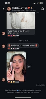 Share videos - Hudabeautyfam