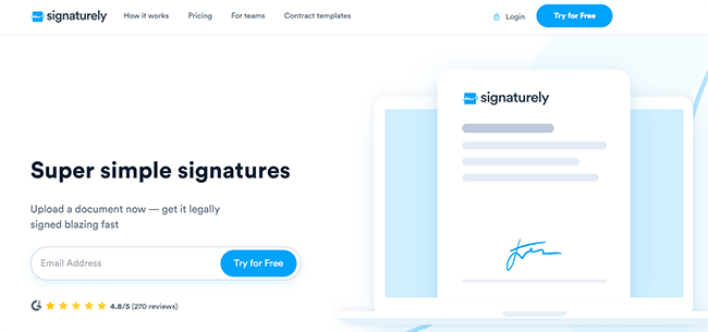 Signaturely Homepage
