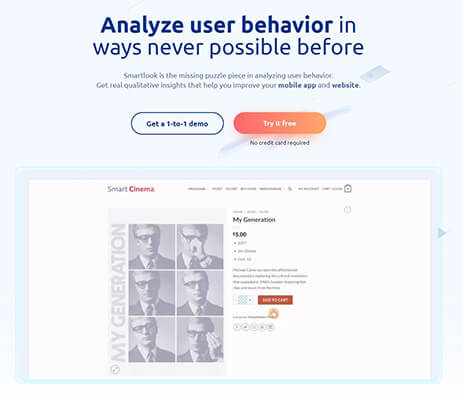 smartlook homepage