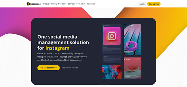 SocialBee Instagram Homepage